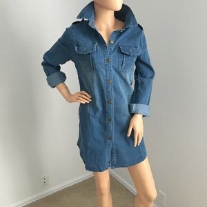 Denim shirt dress size Medium